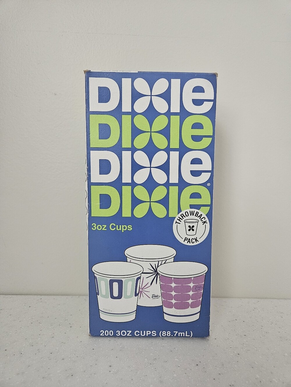 Dixie Multi Purpose Cups 3 oz Throwback Pack Vintage Designs OPEN BOX